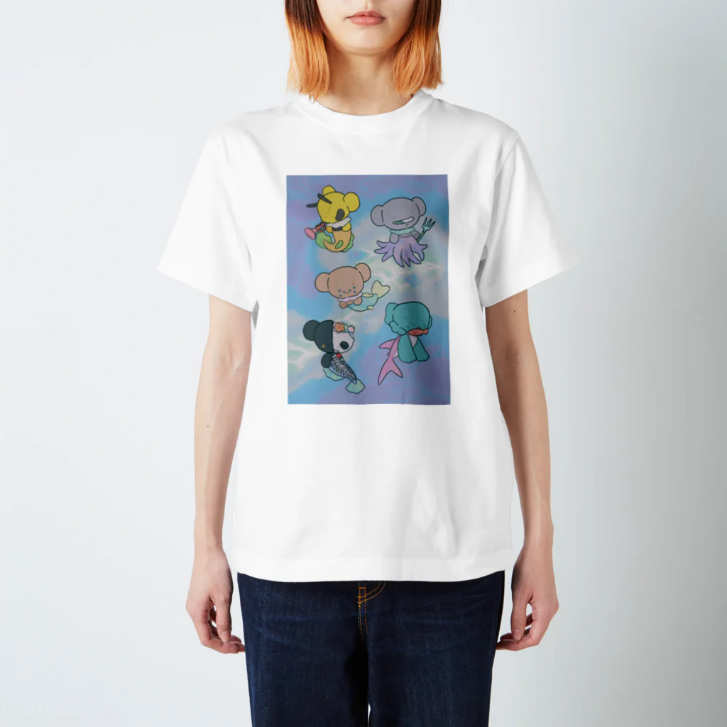 こっちみんなむしの海の多眼ちゃんたち スタンダードTシャツ