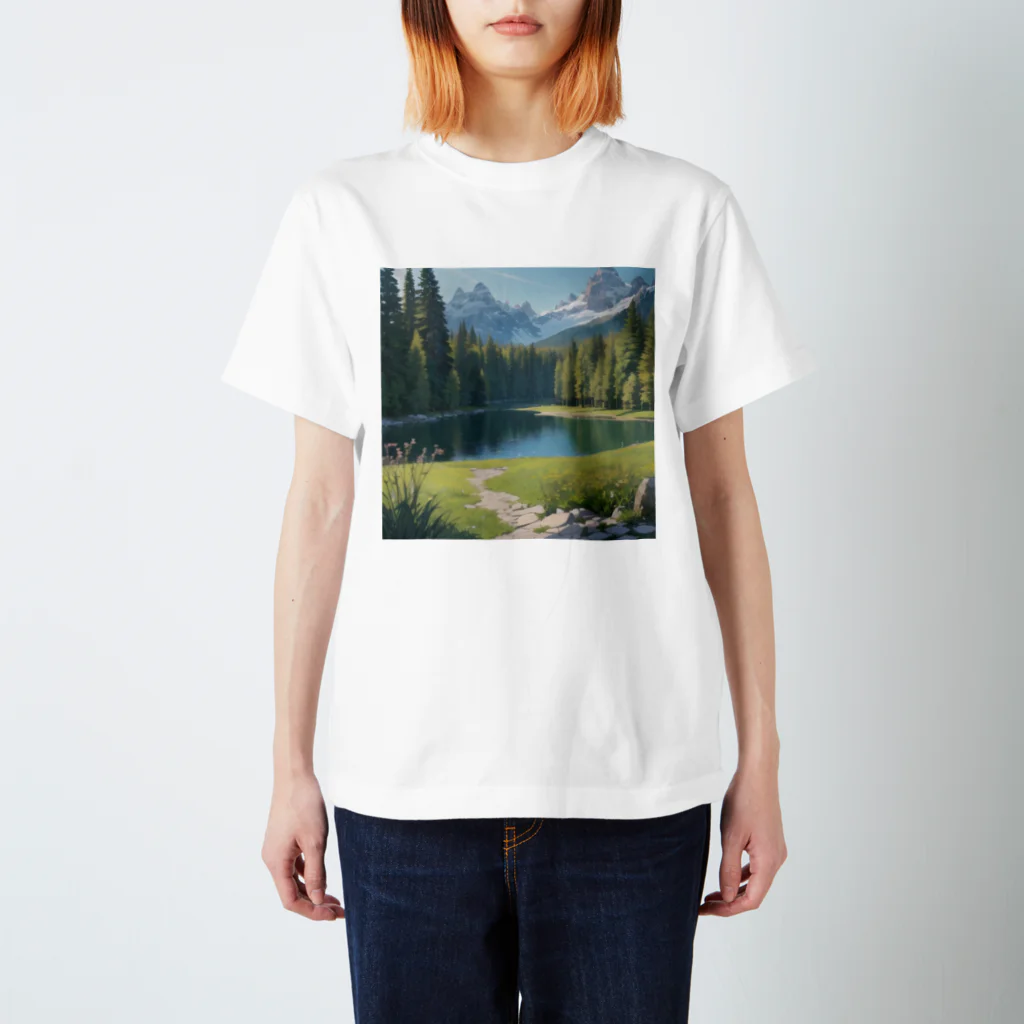 風香る日向の森と湖と山２ スタンダードTシャツ