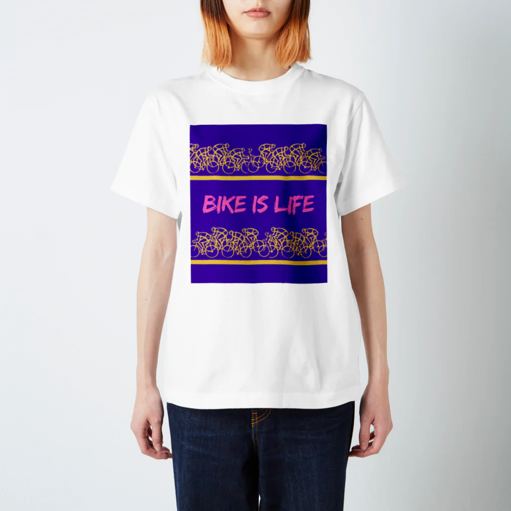 ヒビコレジテンシャのBIKE IS LIFE 集団自転車 Regular Fit T-Shirt