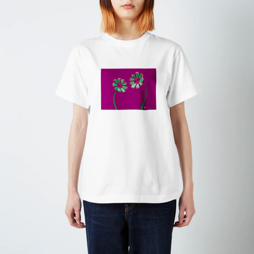 039chanのオンナノコの039chan×顔花　コラボ スタンダードTシャツ