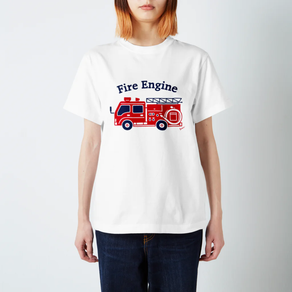 さはらそのこ｜イラストレーターの消防車　Fire Engine スタンダードTシャツ