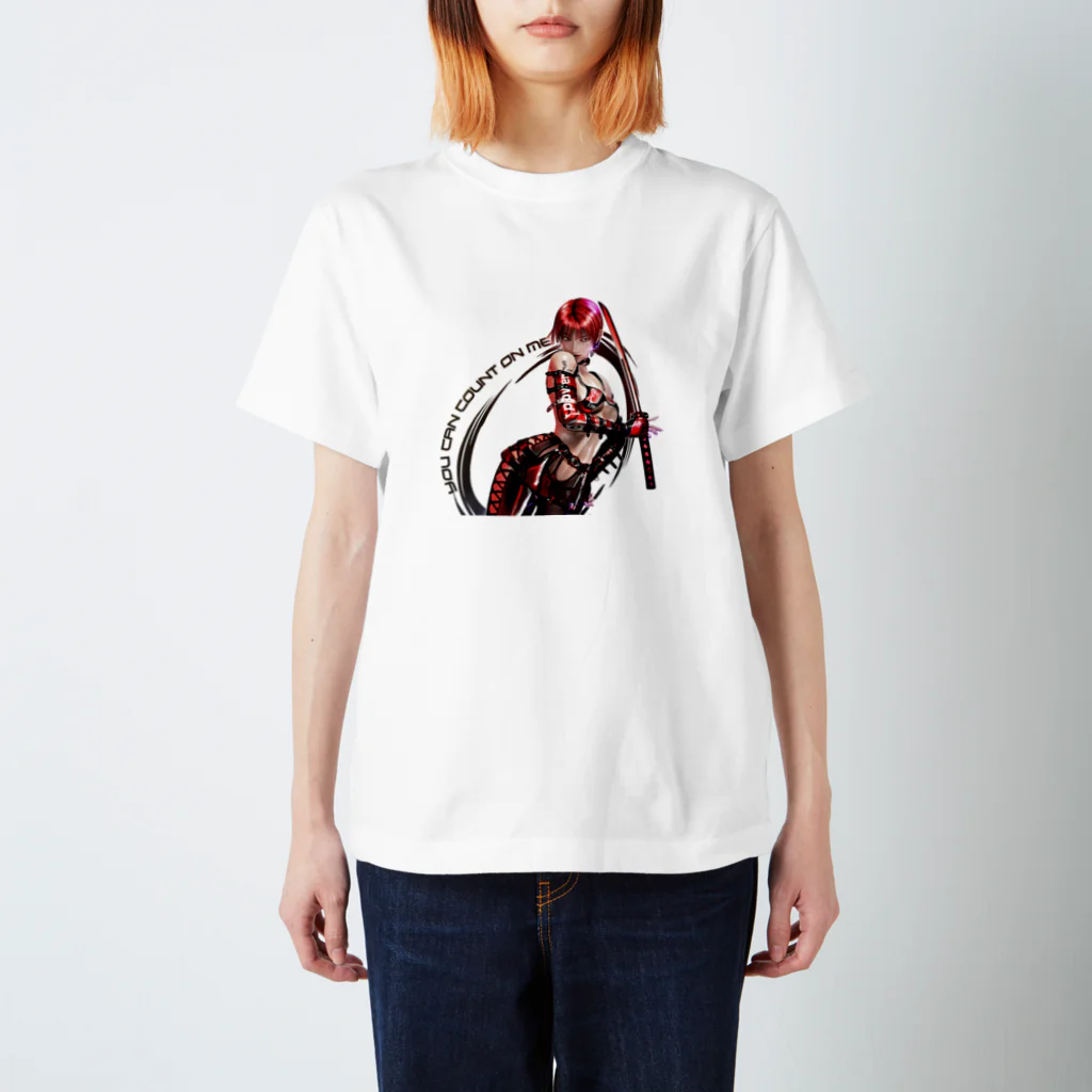 ワンプレイヤーのThe Red Katana Sword 眼鏡オフ スタンダードTシャツ