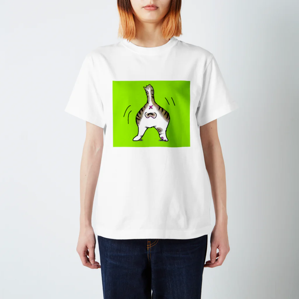 もふもふパニックのごきげんテンちゃん スタンダードTシャツ