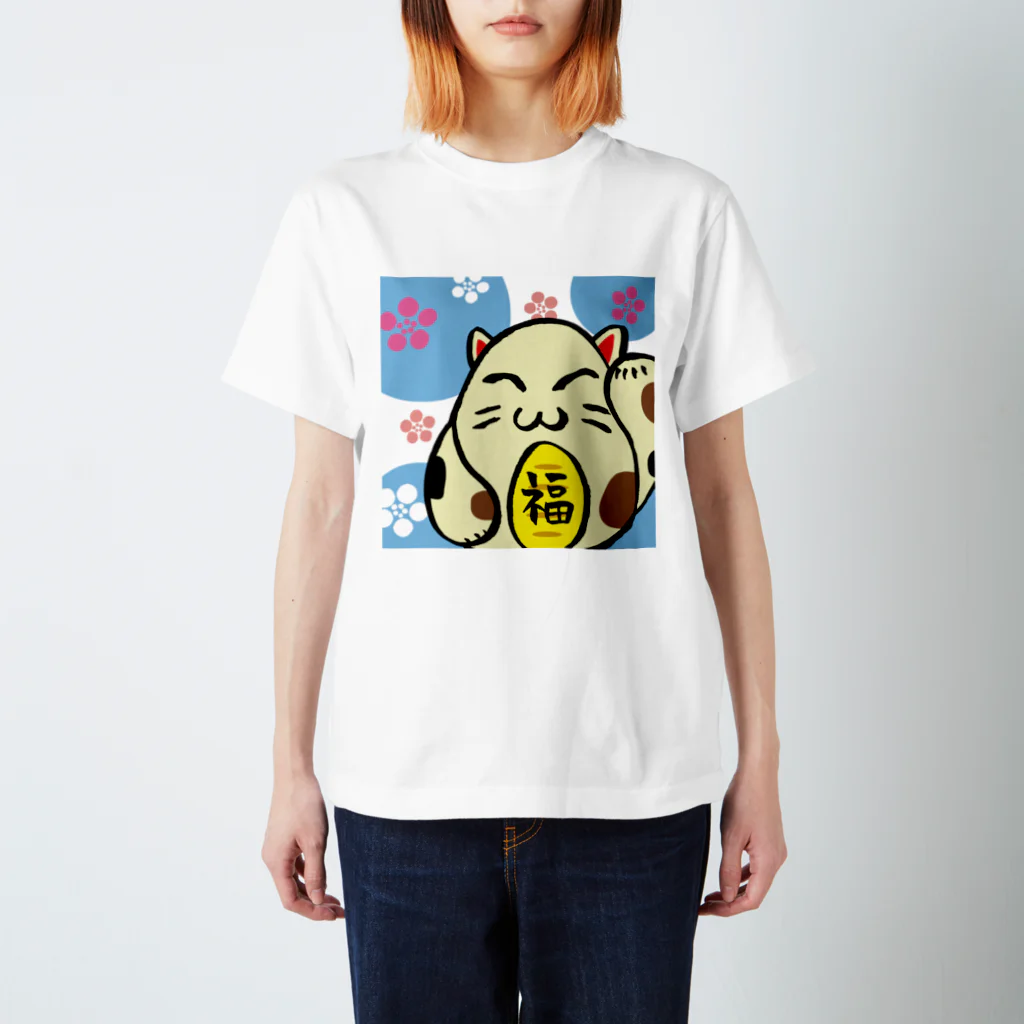 瀬戸の潮風のまねき猫02 スタンダードTシャツ