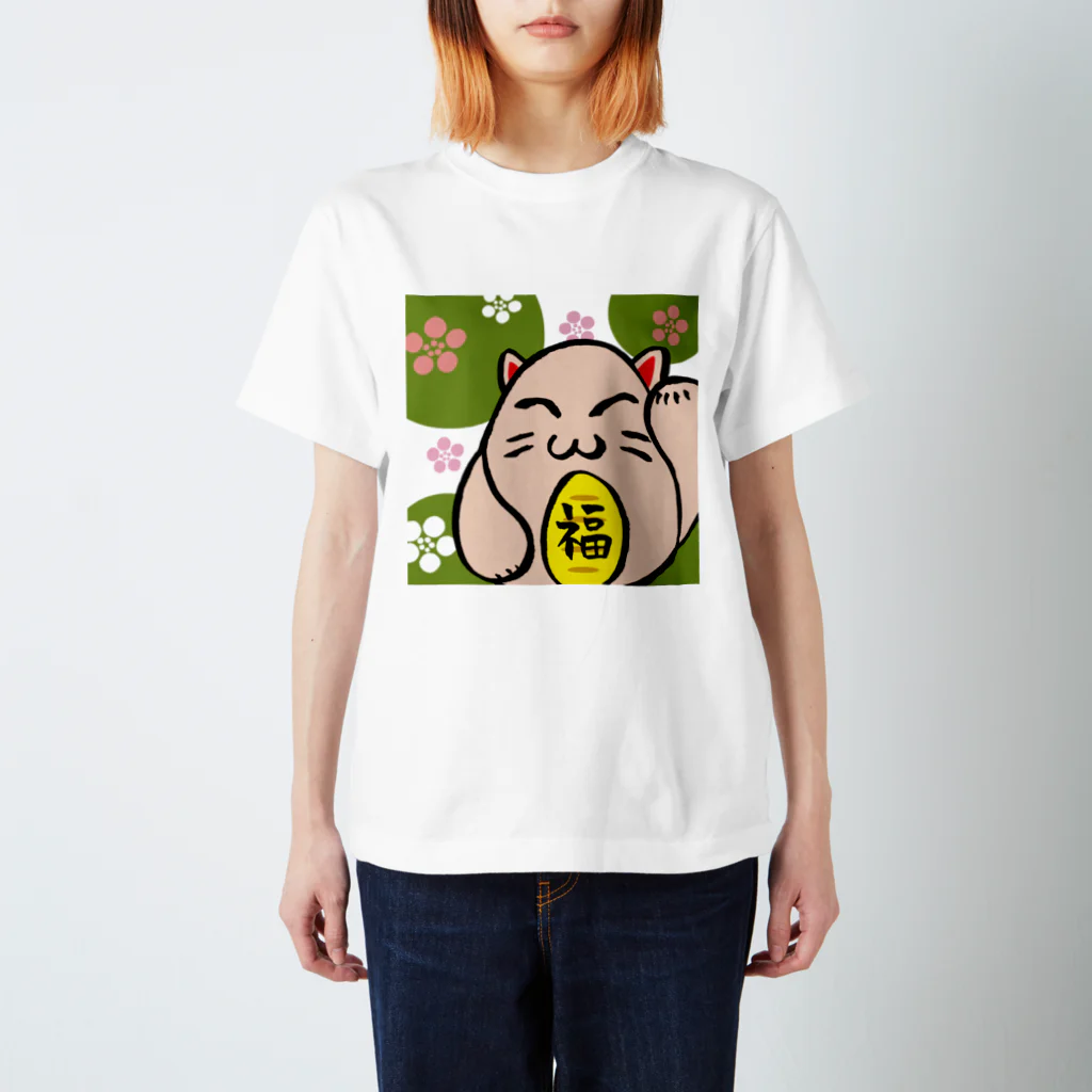 瀬戸の潮風のまねき猫03 スタンダードTシャツ