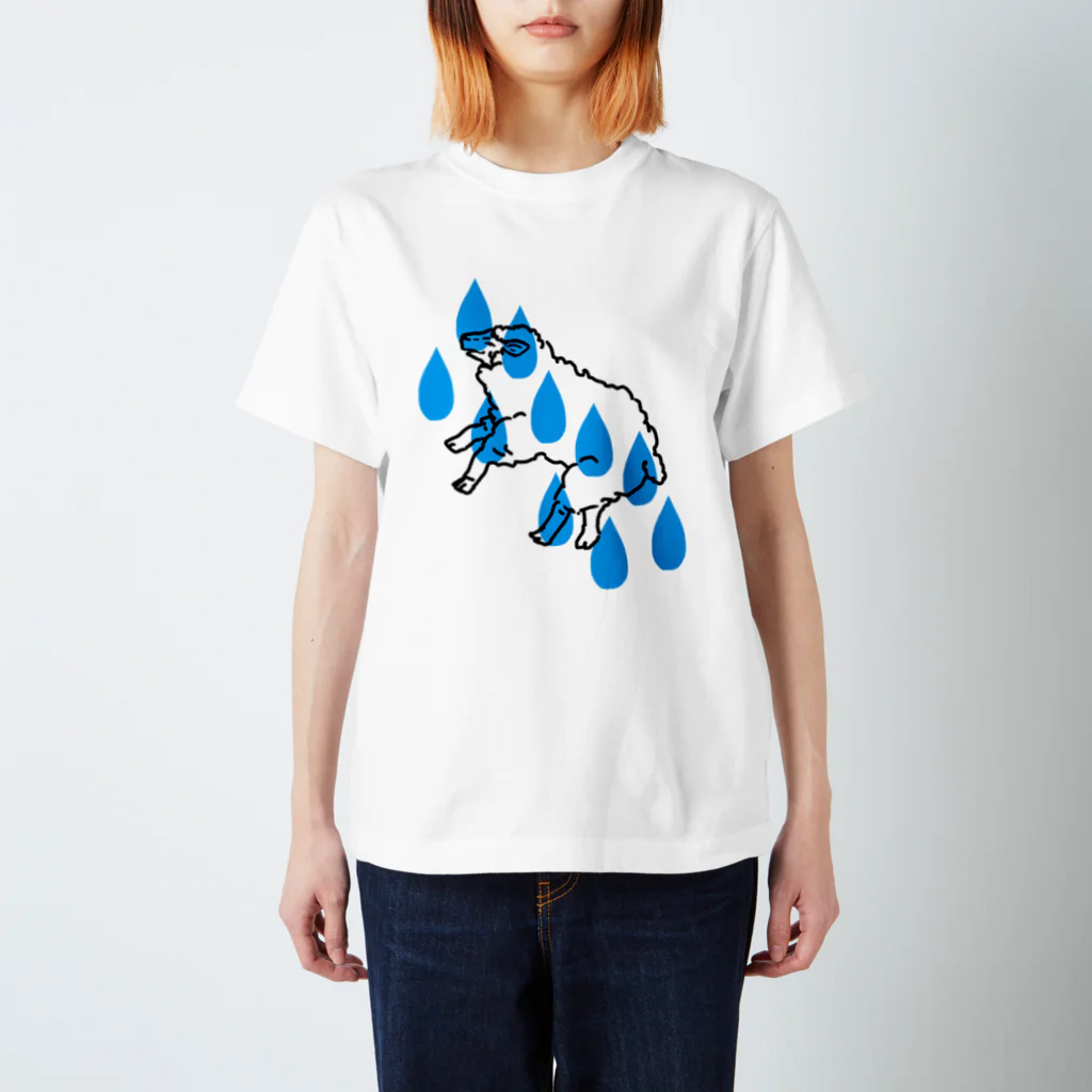 blue donutsの雨時々羊 スタンダードTシャツ