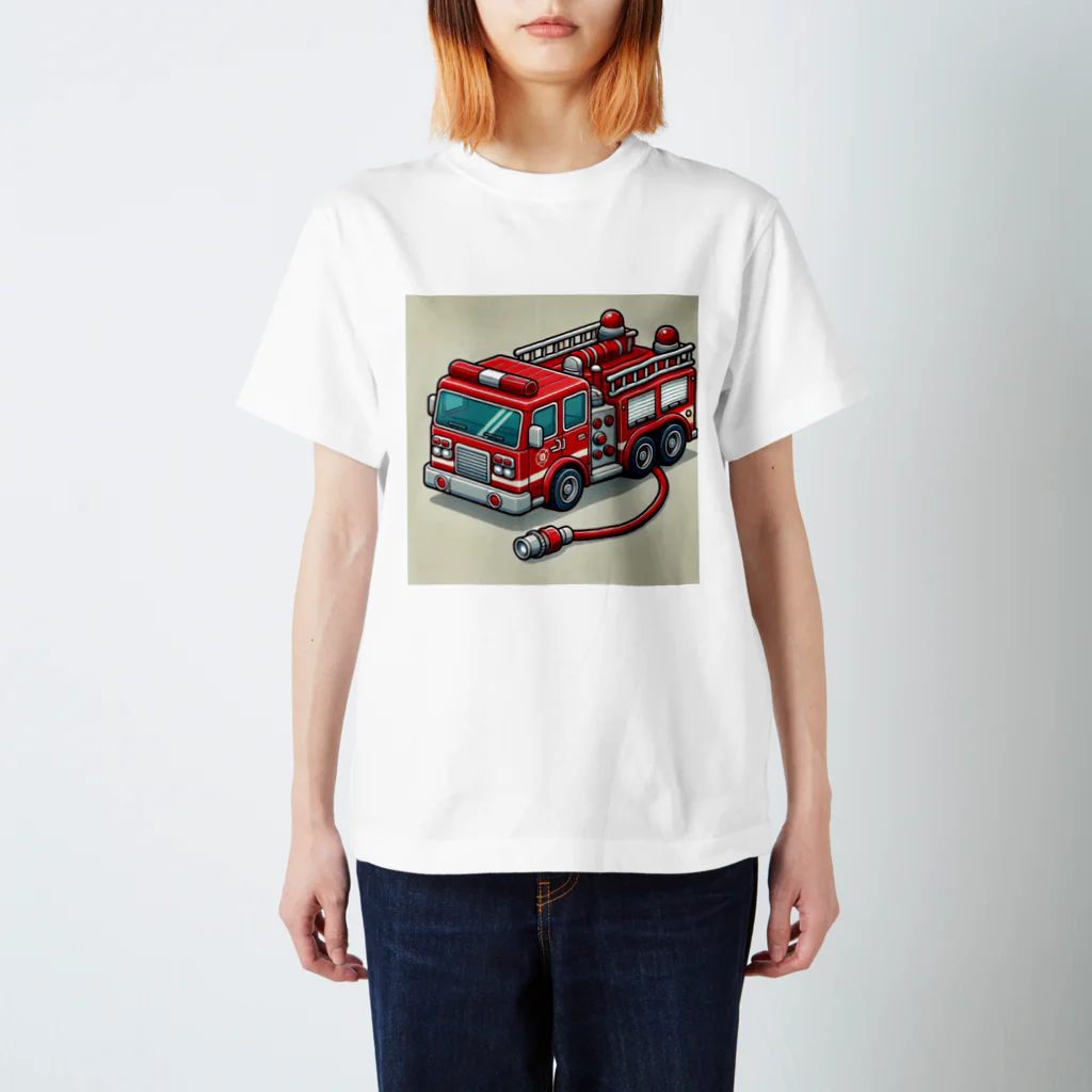 naohiro-OJSNの働く消防車 スタンダードTシャツ