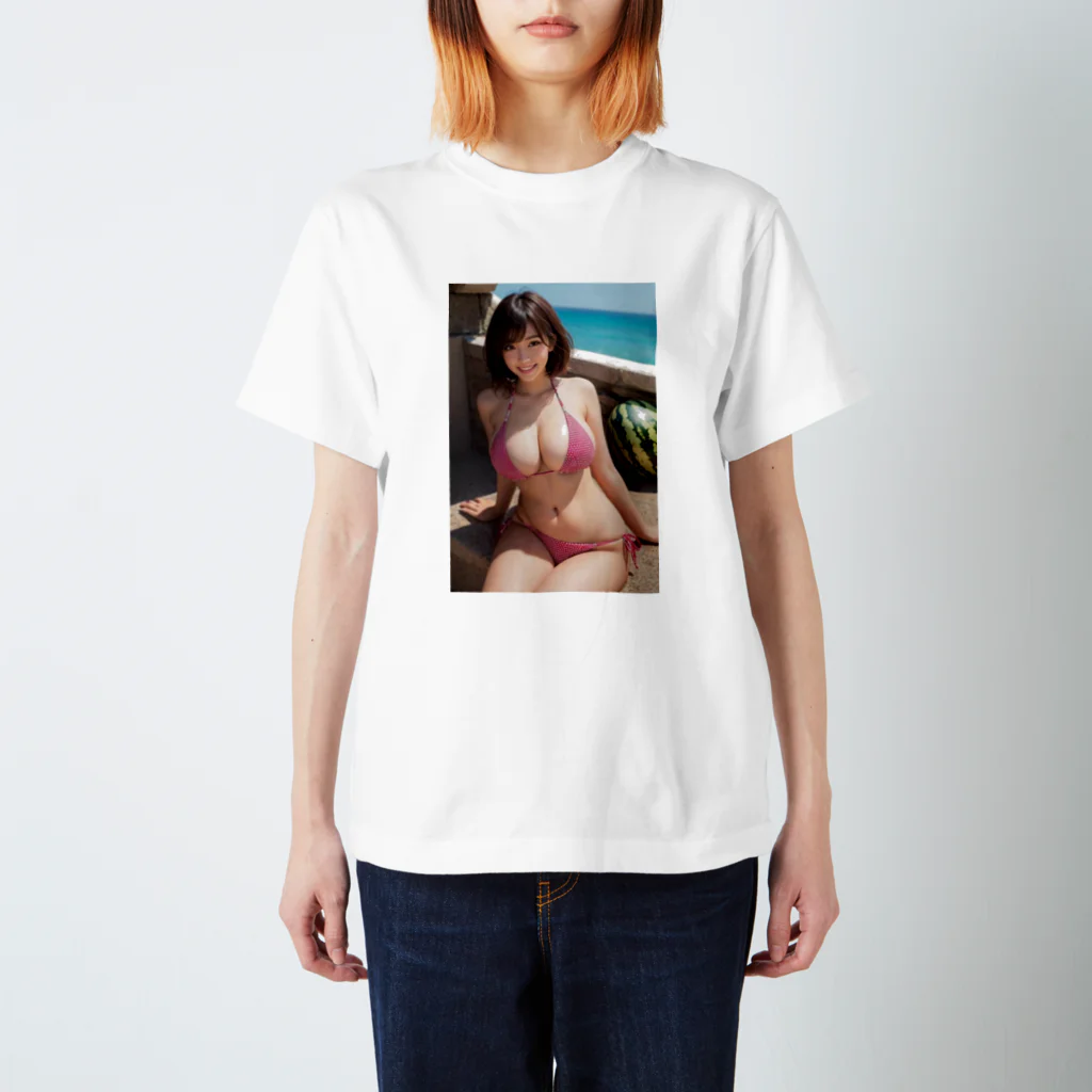 AI美女グラビアアートのAI美女グラビア6 スタンダードTシャツ