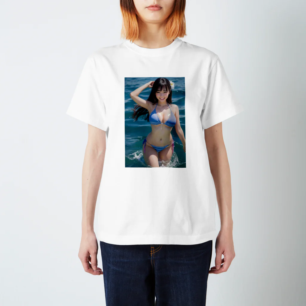 デジタル美女アートのAI美女グラビア9 スタンダードTシャツ