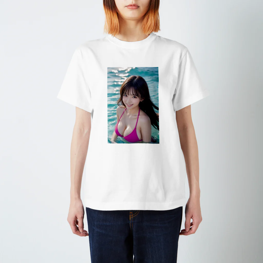 デジタル美女アートのAI美女グラビア11 スタンダードTシャツ