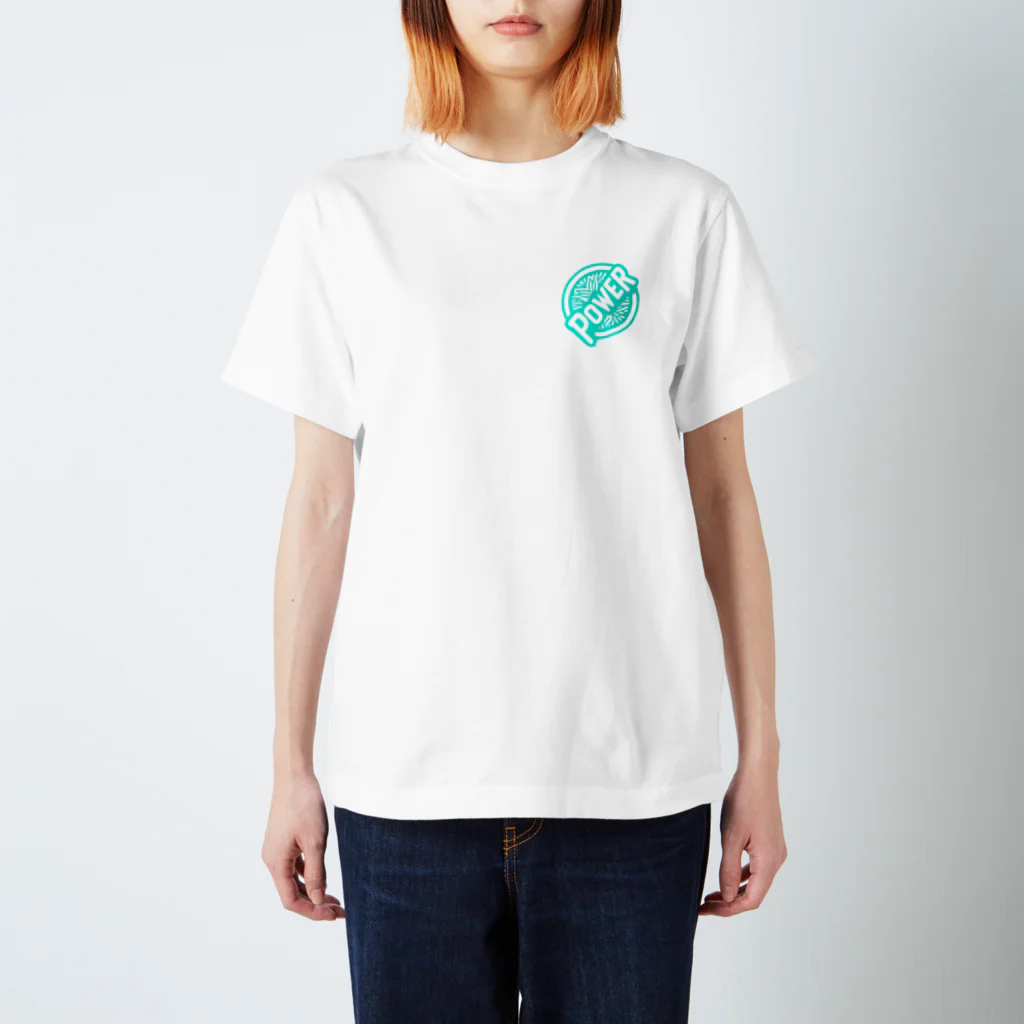 kumainchouのLion power 水色 Regular Fit T-Shirt