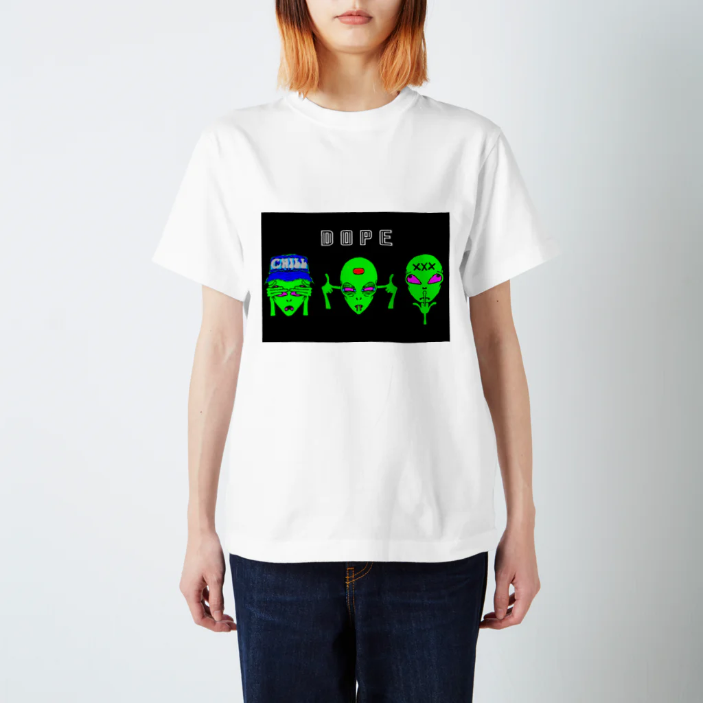 Iii Ponchiの宇宙人くん スタンダードTシャツ