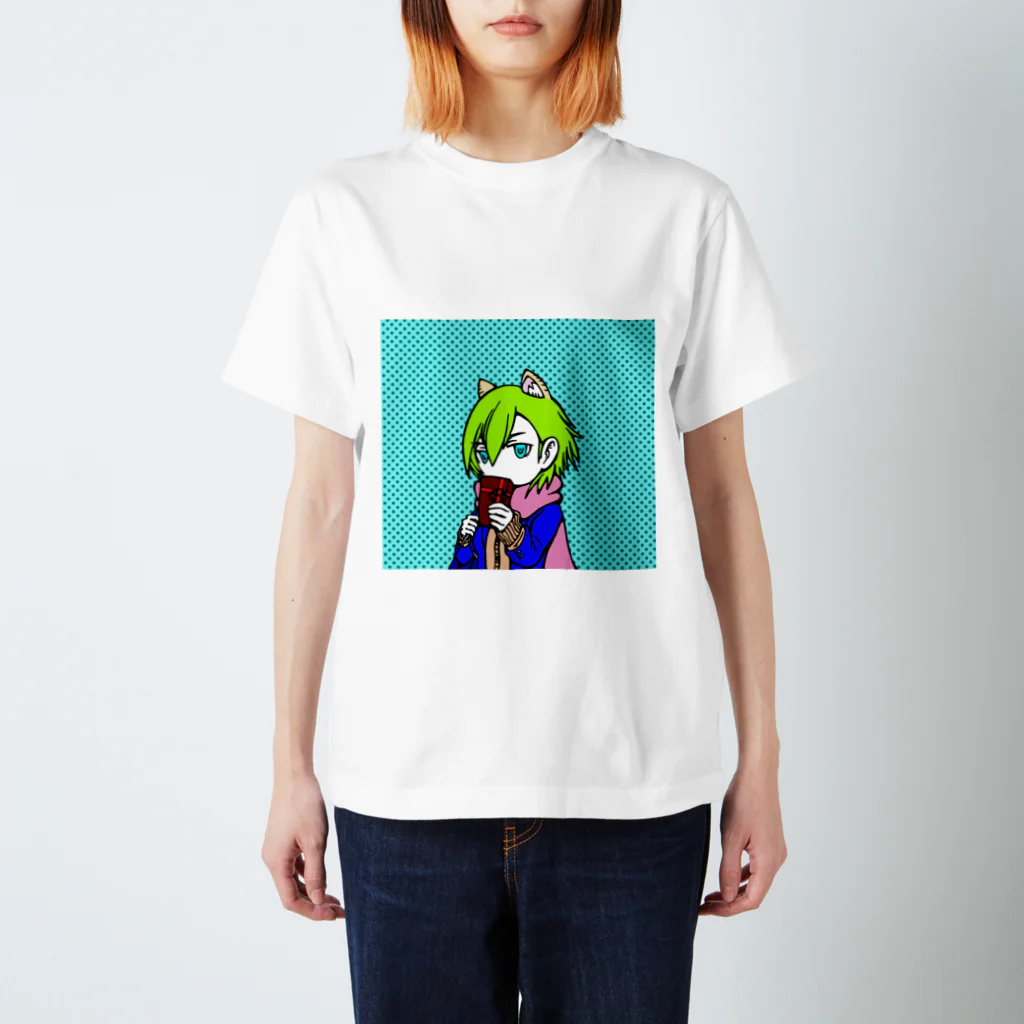 ゆめすむ堂のライオンちゃんバレンタインバージョン スタンダードTシャツ