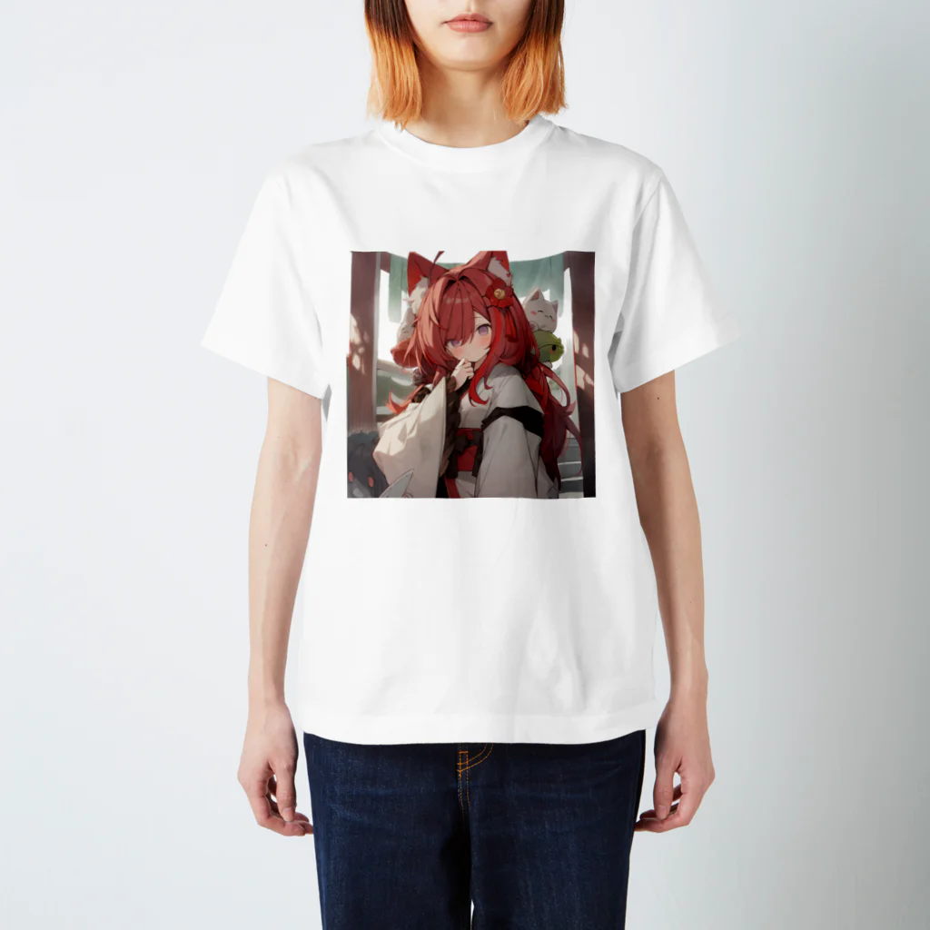 猫耳少女専門♡キャッツているの猫耳巫女ガール♡ Regular Fit T-Shirt
