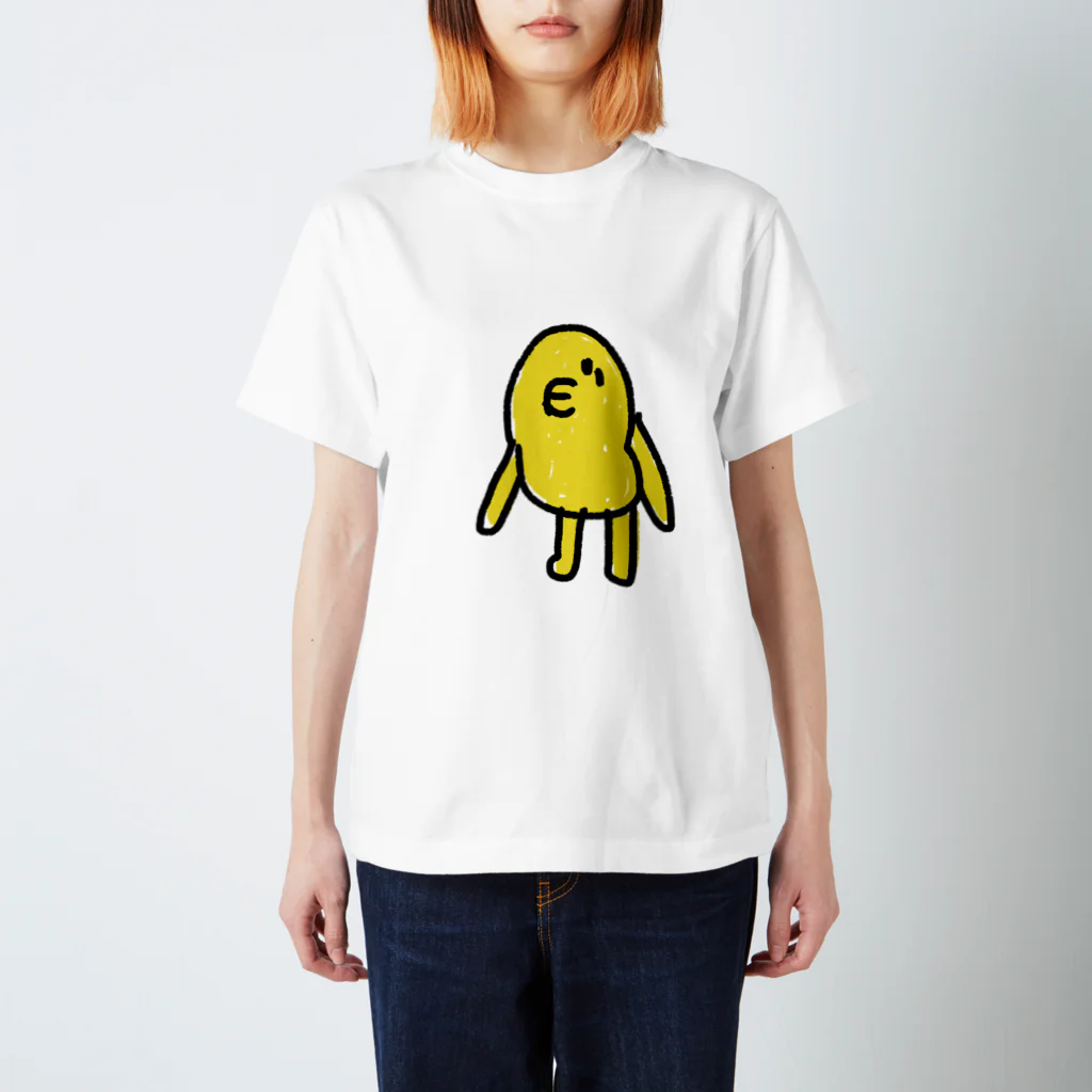 もりの二足歩行のヒヨコ スタンダードTシャツ