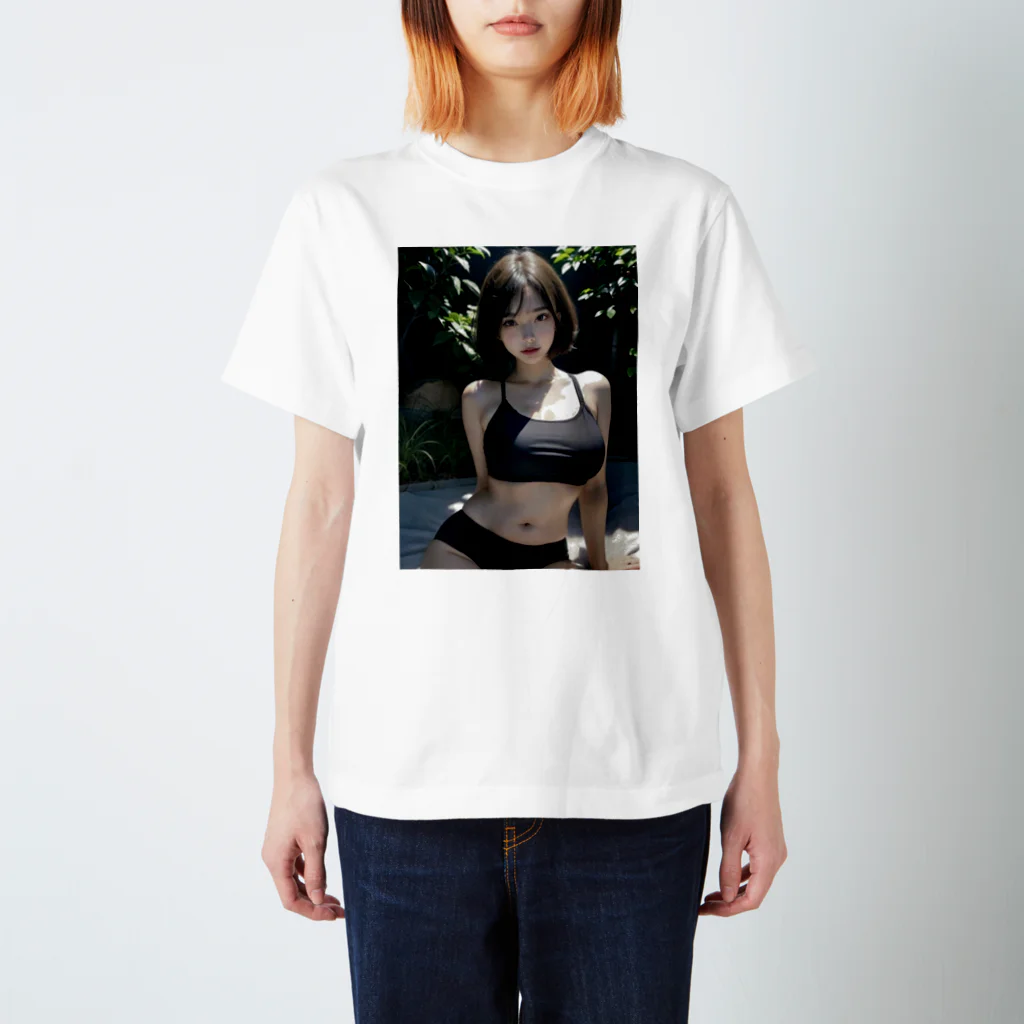 レールファン&スピリチュアルアイテムショップのAI美女 Regular Fit T-Shirt