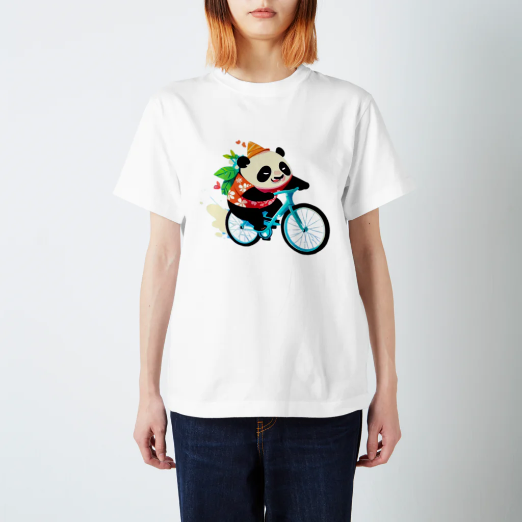 〜たけしゃんのお店〜の自転車アロハパンダ② Regular Fit T-Shirt