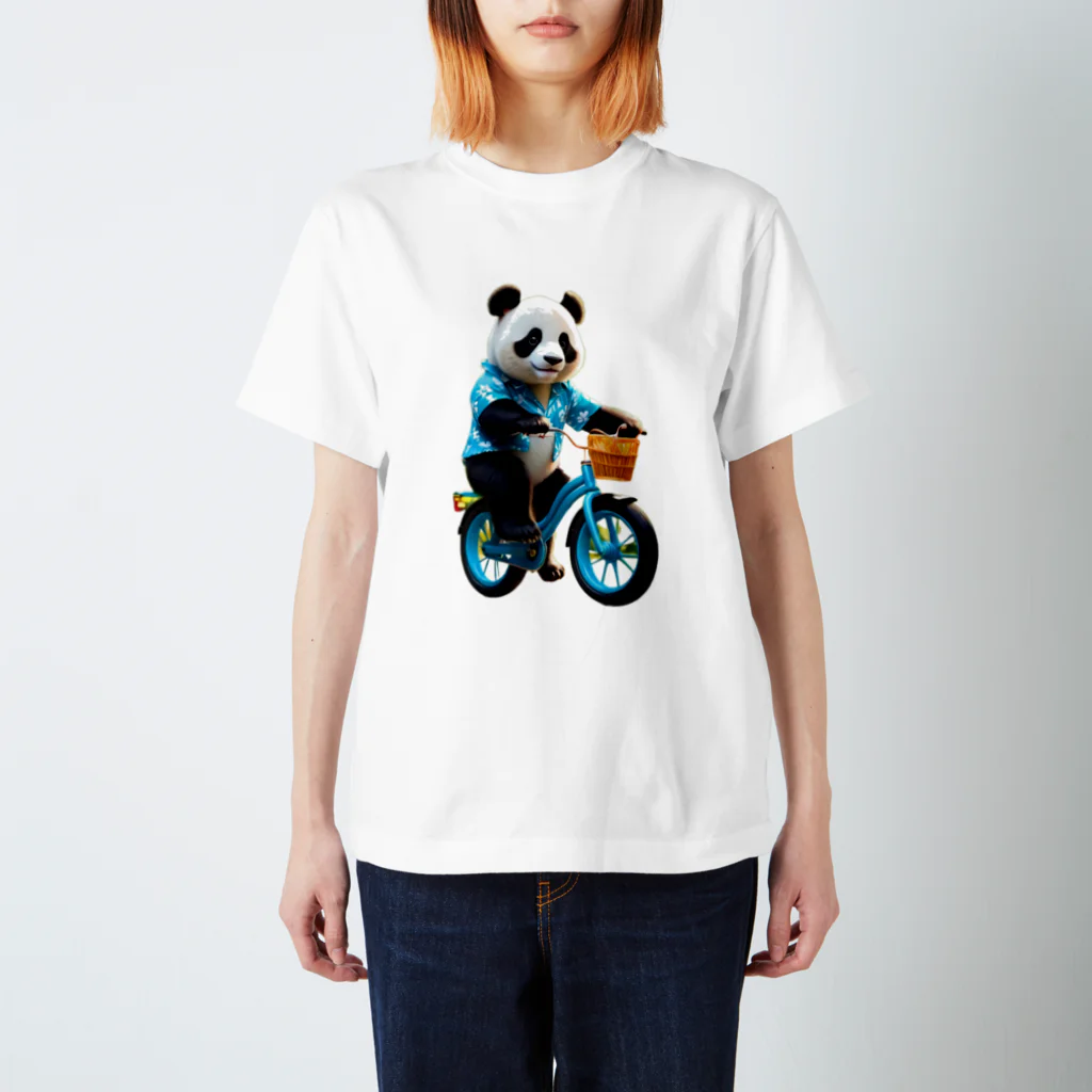 〜たけしゃんのお店〜の自転車アロハパンダ③ Regular Fit T-Shirt