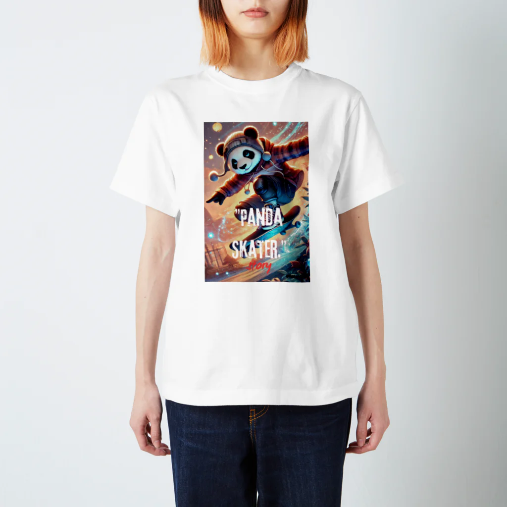 takapoonのPanda Skater スタンダードTシャツ