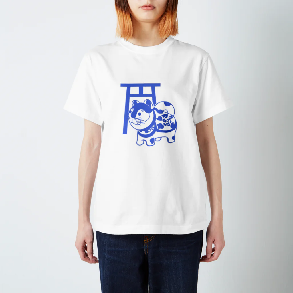 犬張子さんのお店の犬張子さん　ブルー Regular Fit T-Shirt