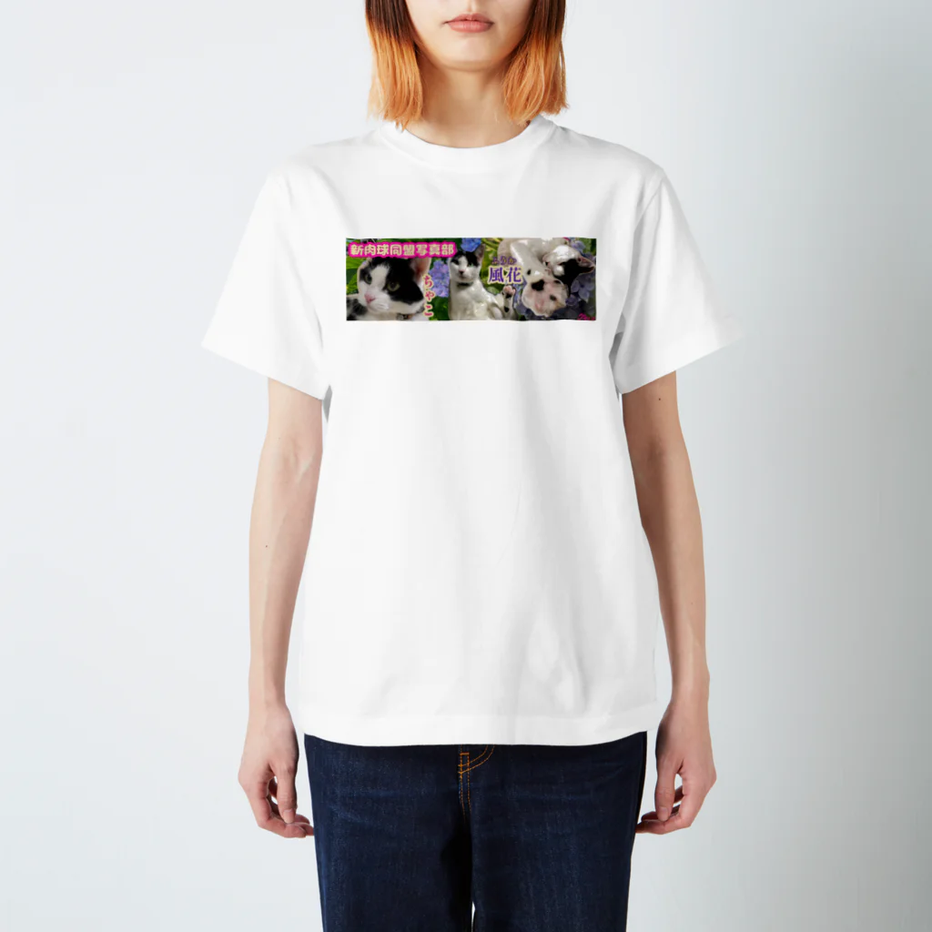 てこパカ🍀(tecopaca) の新肉球同盟写真部 紫陽花 Regular Fit T-Shirt