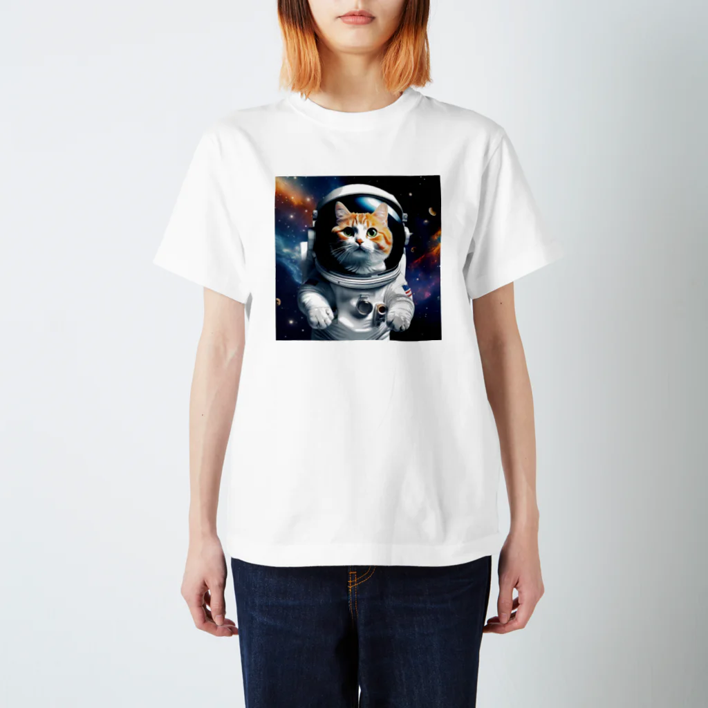 Three Bellsの宇宙飛行猫 Regular Fit T-Shirt