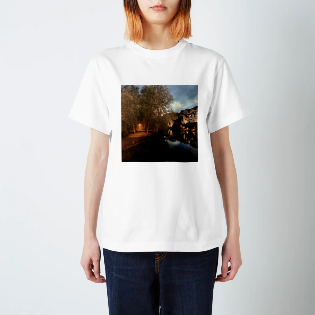 橘 清流@🇩🇪プロイセン愛のドイツ テュービンゲンの夜景 スタンダードTシャツ