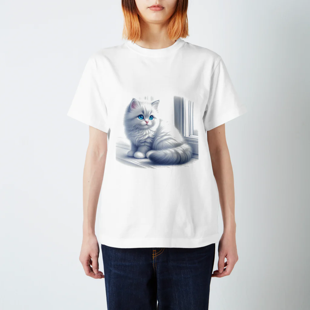 mabo777のしろねこさん スタンダードTシャツ