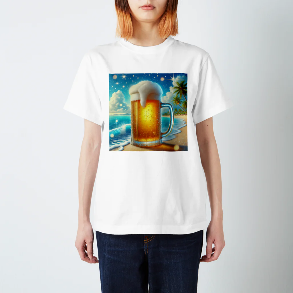 Snow-peaceのビーチとビールの楽園 スタンダードTシャツ