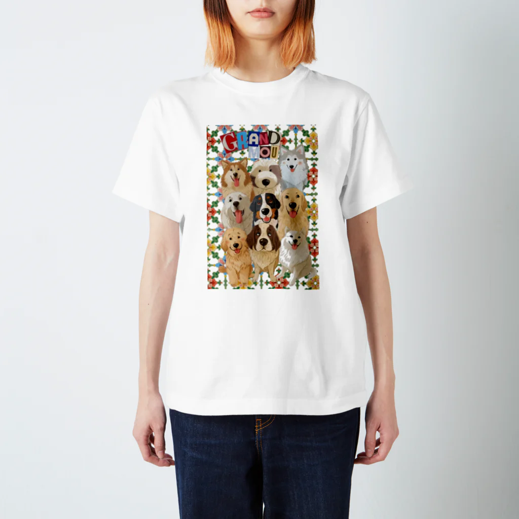 GRAND MOU《ぐらんむー》のNEW 2024  GRAND MOU《ぐらんむー》大型犬カフェ Regular Fit T-Shirt
