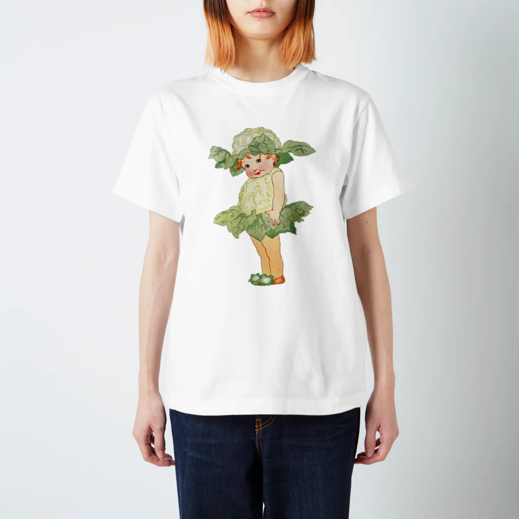 Saza-nami Antique designのカリフラワーちゃん Regular Fit T-Shirt
