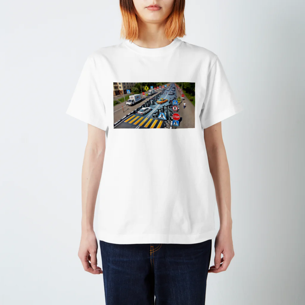 happiness_shopの事故のない未来へ Regular Fit T-Shirt
