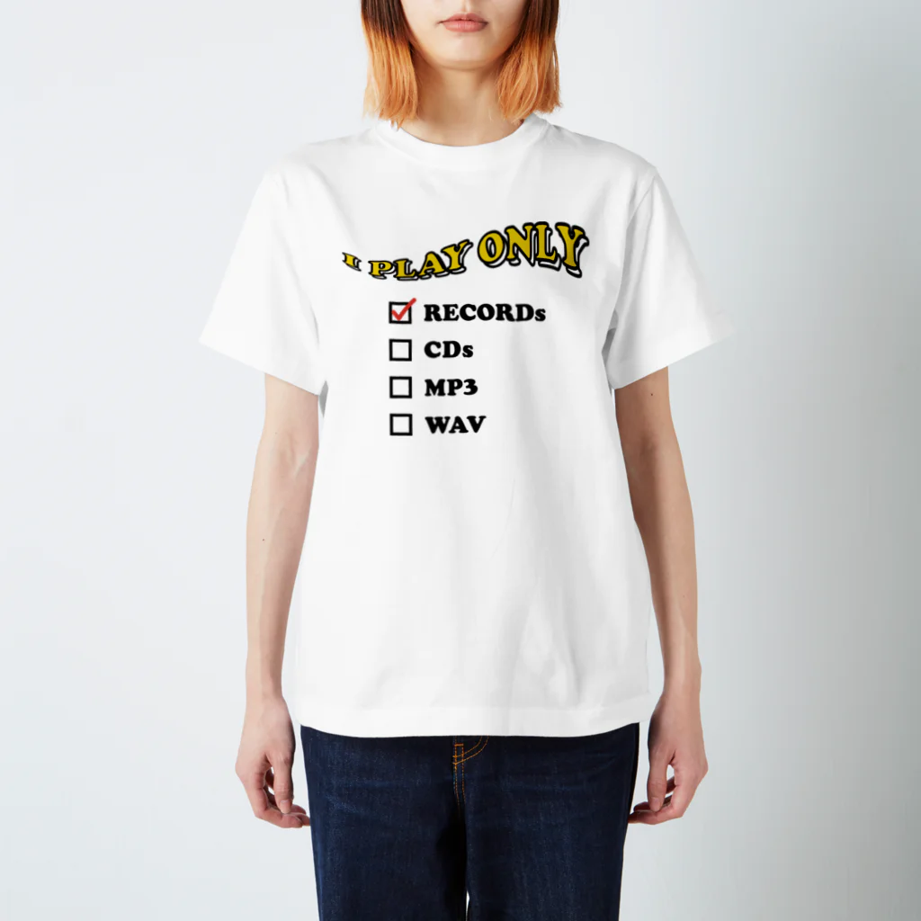 Late Breakfast ClubのI PLAY ONLY RECORDS スタンダードTシャツ