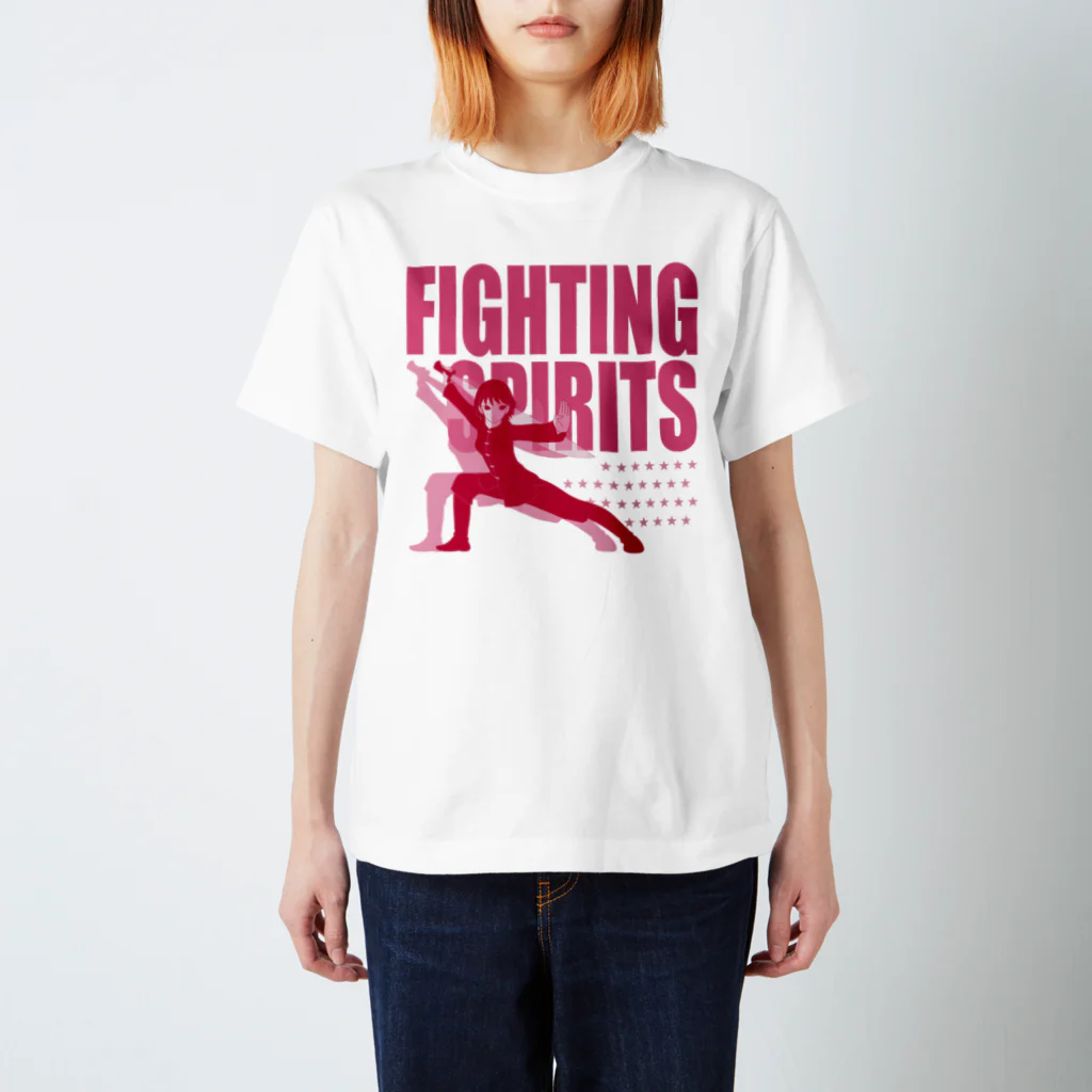 KOHAKUMARUの戦う少女～FIGHTING SPIRITS(赤)～ スタンダードTシャツ