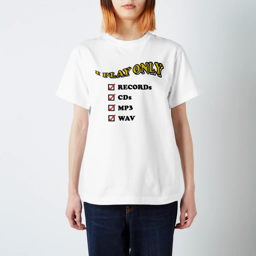 Late Breakfast ClubのI PLAY ONLY RECORDS, CDS, MP3, &WAV スタンダードTシャツ