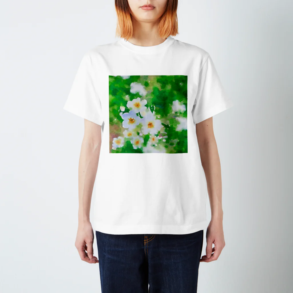 yunyunlivvyの水色小花 Regular Fit T-Shirt