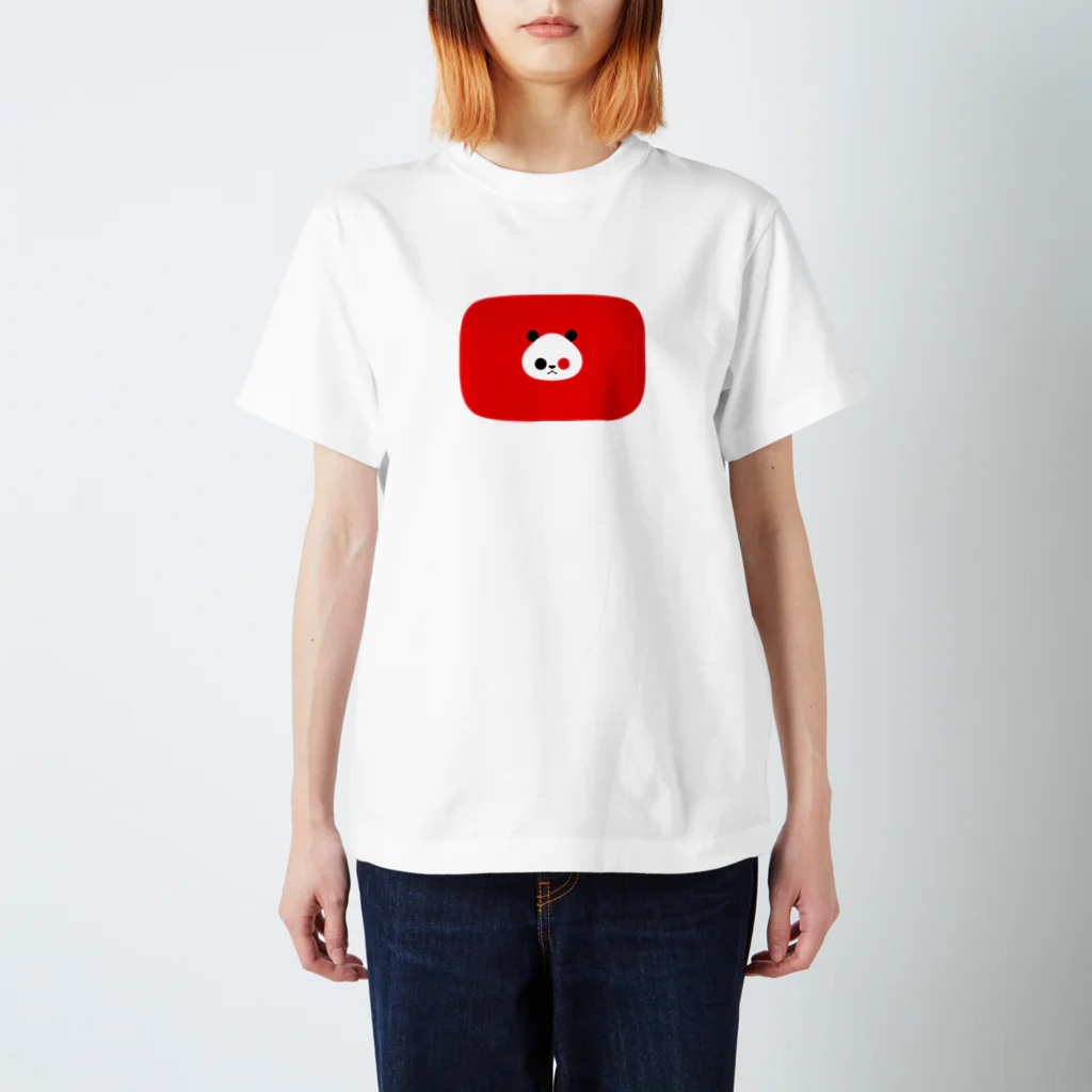 ゆるパンダのネットの話題ch 公式グッズSHOPの YouTubeロゴ風 ゆるパンダデザイン Regular Fit T-Shirt