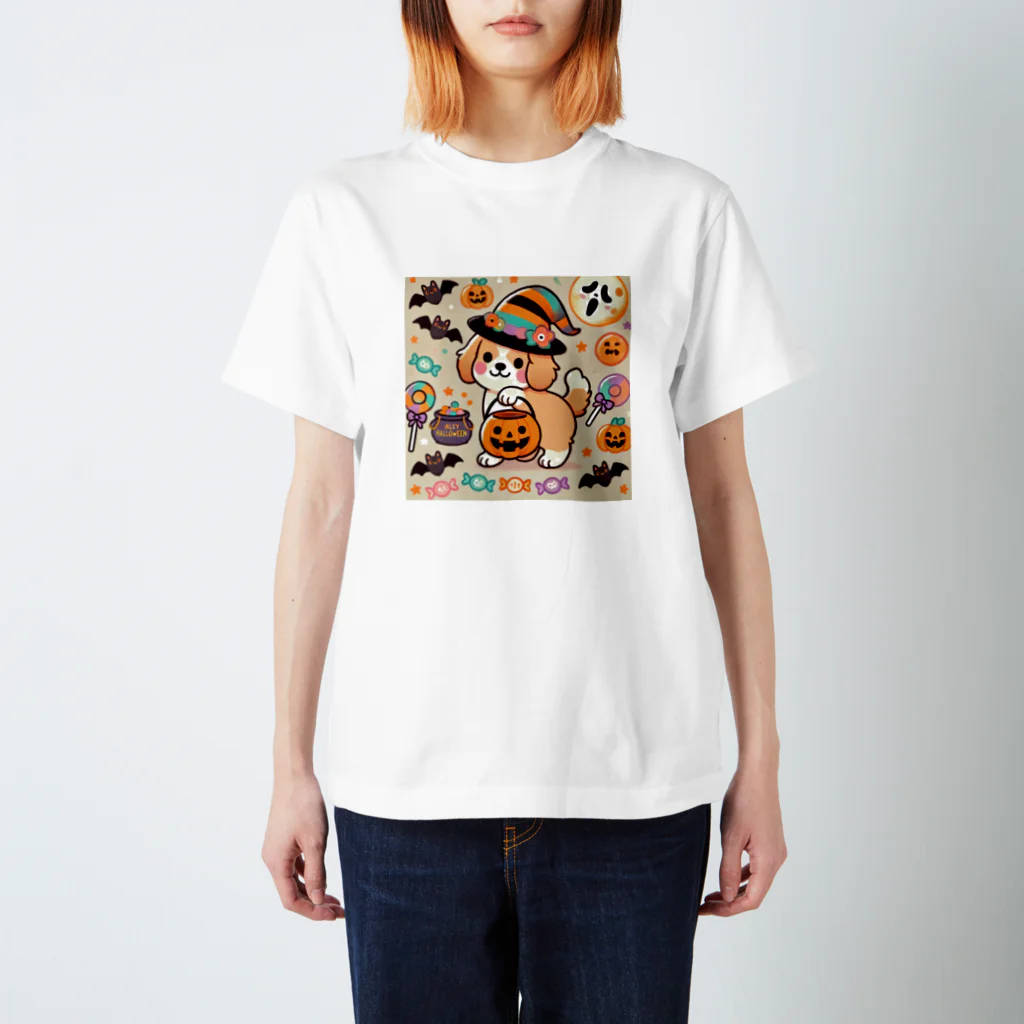あとりえmignonのハロウィンドッグ Regular Fit T-Shirt
