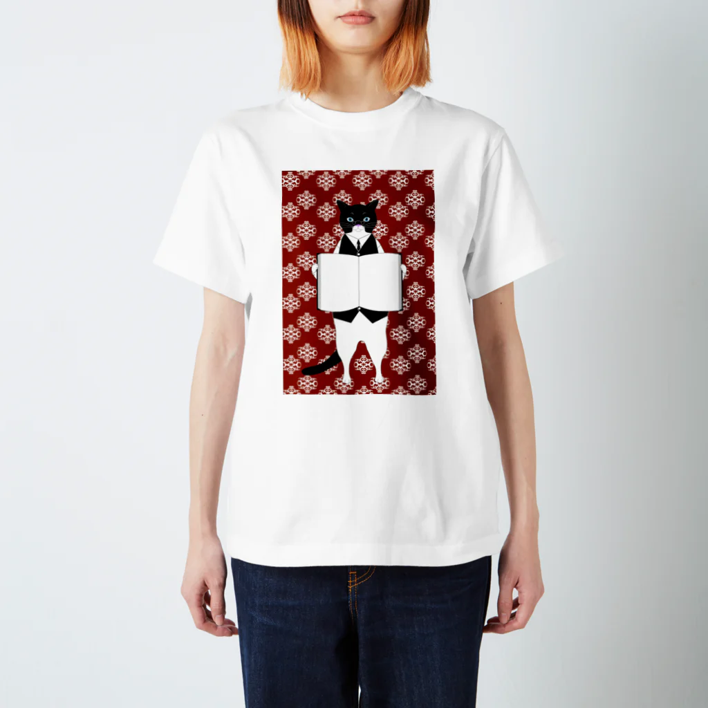 Amiの司書猫 白黒猫 Regular Fit T-Shirt