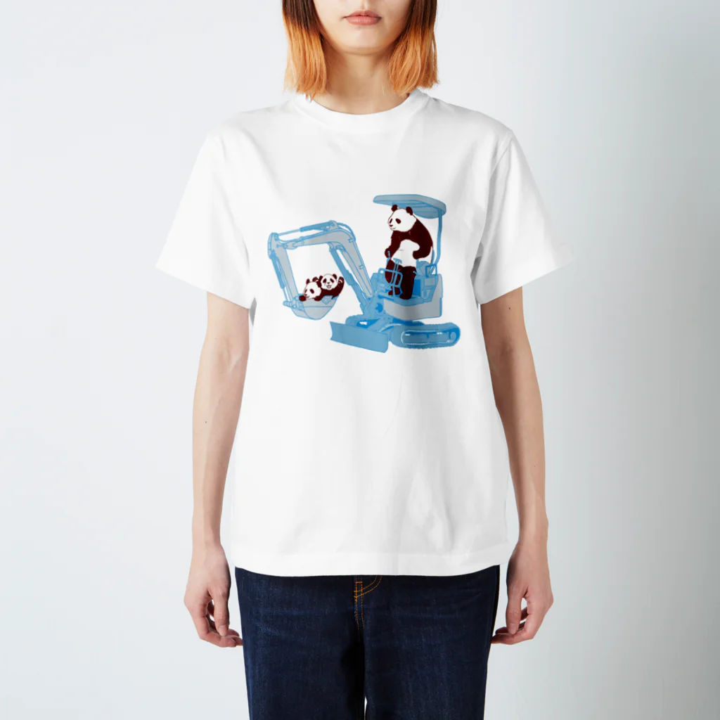 N谷スタジオのパンダの親子 スタンダードTシャツ