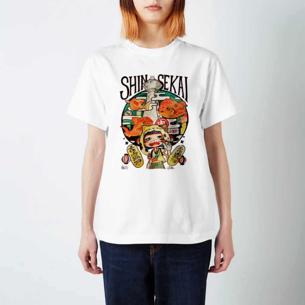 HOMEHOSTELGalleryのえりっくえいりあん × HOME HOSTEL OSAKA 新世界 スタンダードTシャツ