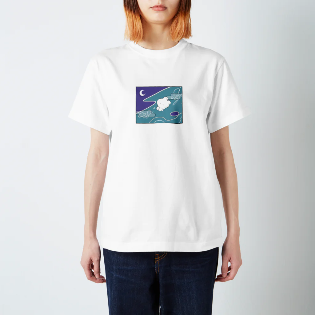 みどりのうさぎのかわながれ Regular Fit T-Shirt