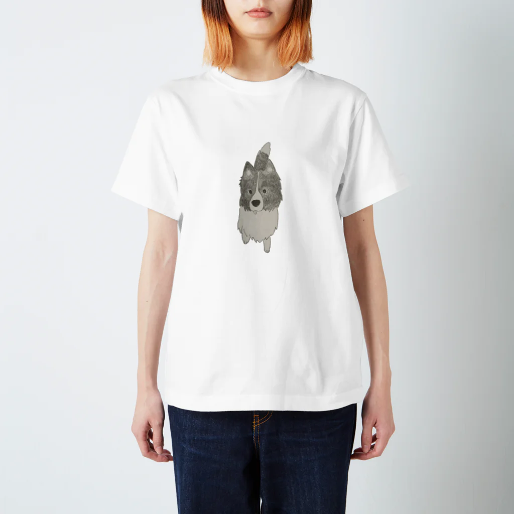 aibouのI♥︎BORDER COLLIE onedari series Regular Fit T-Shirt