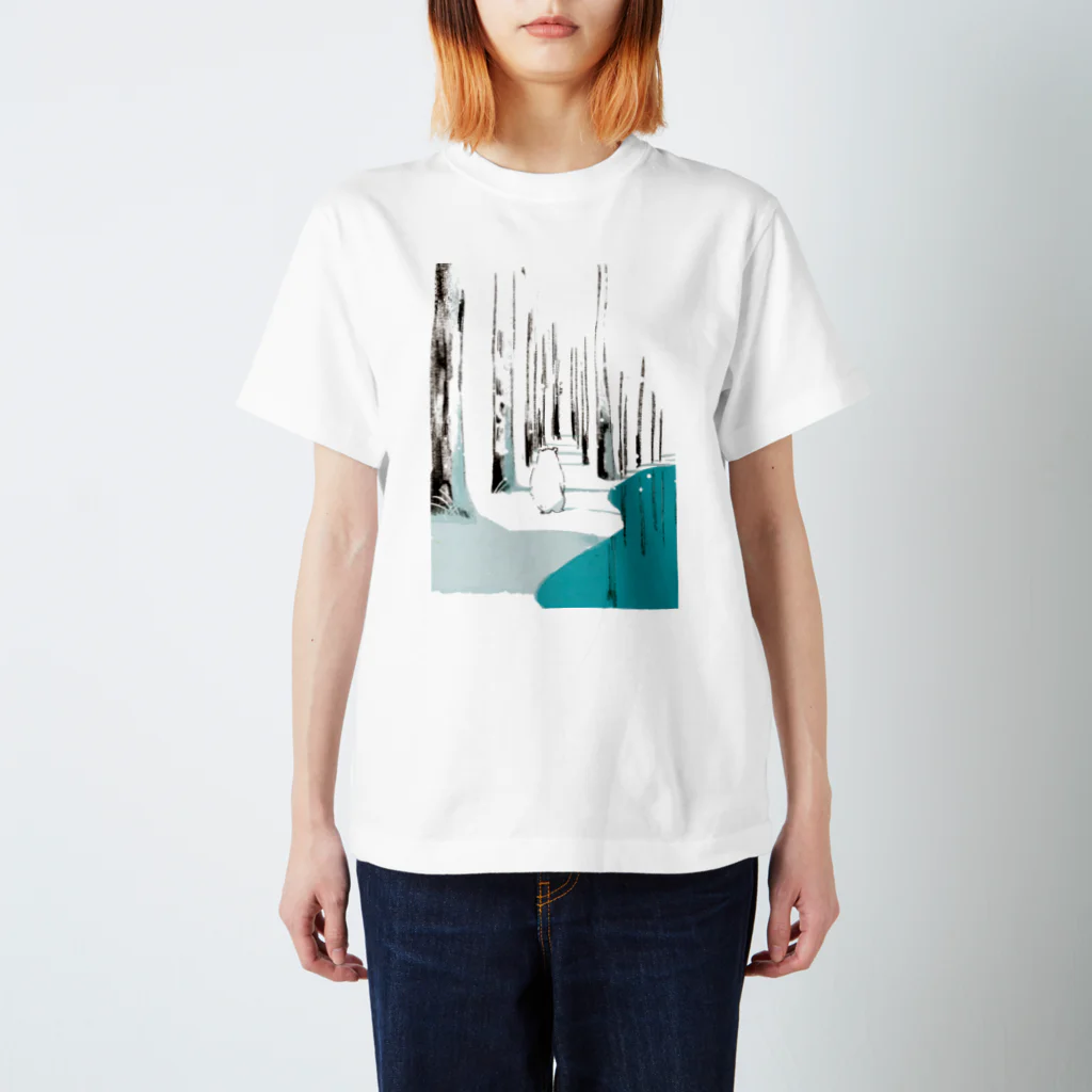 ももろ の青の池 Regular Fit T-Shirt