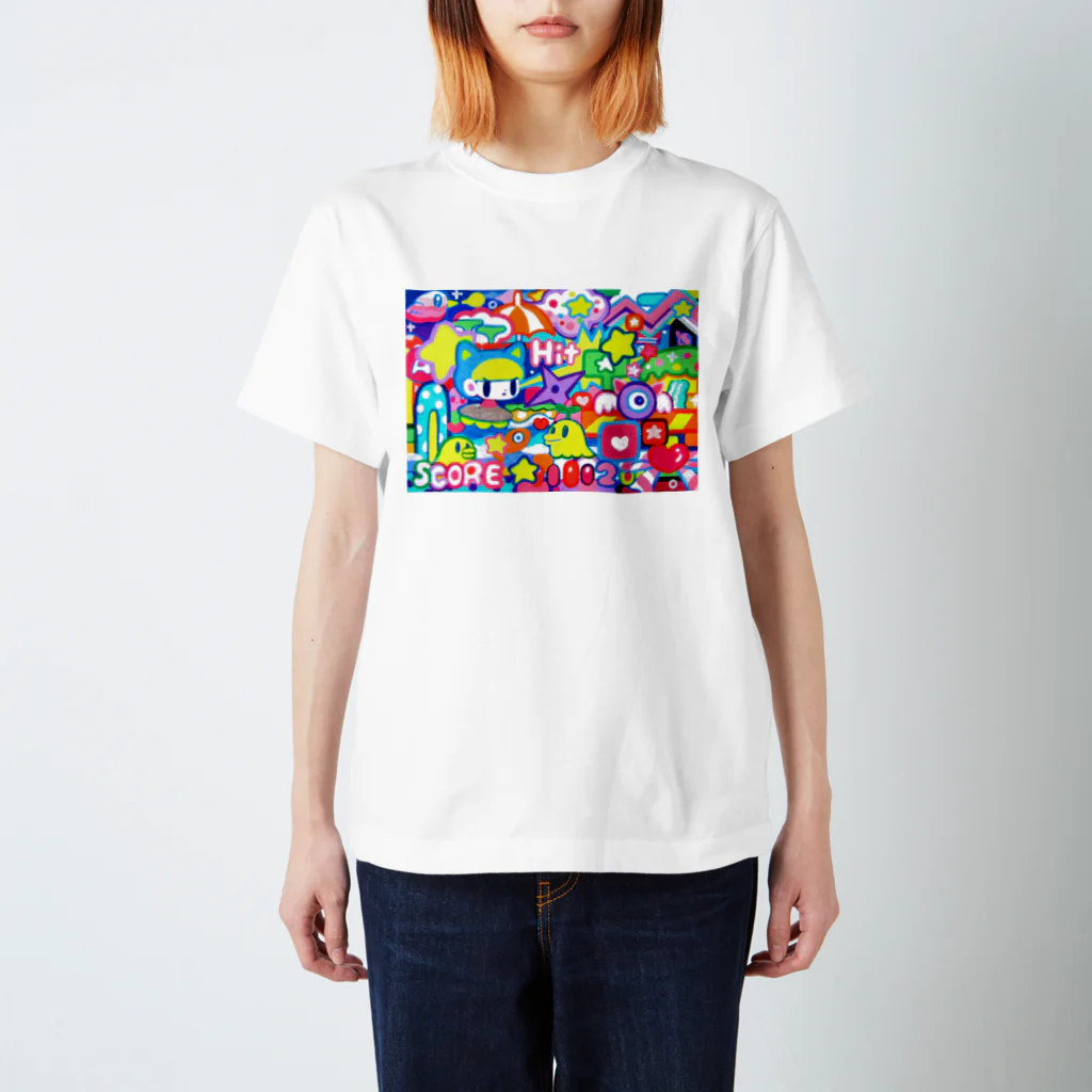 ぷこりしょっぷのピコピコHit Regular Fit T-Shirt