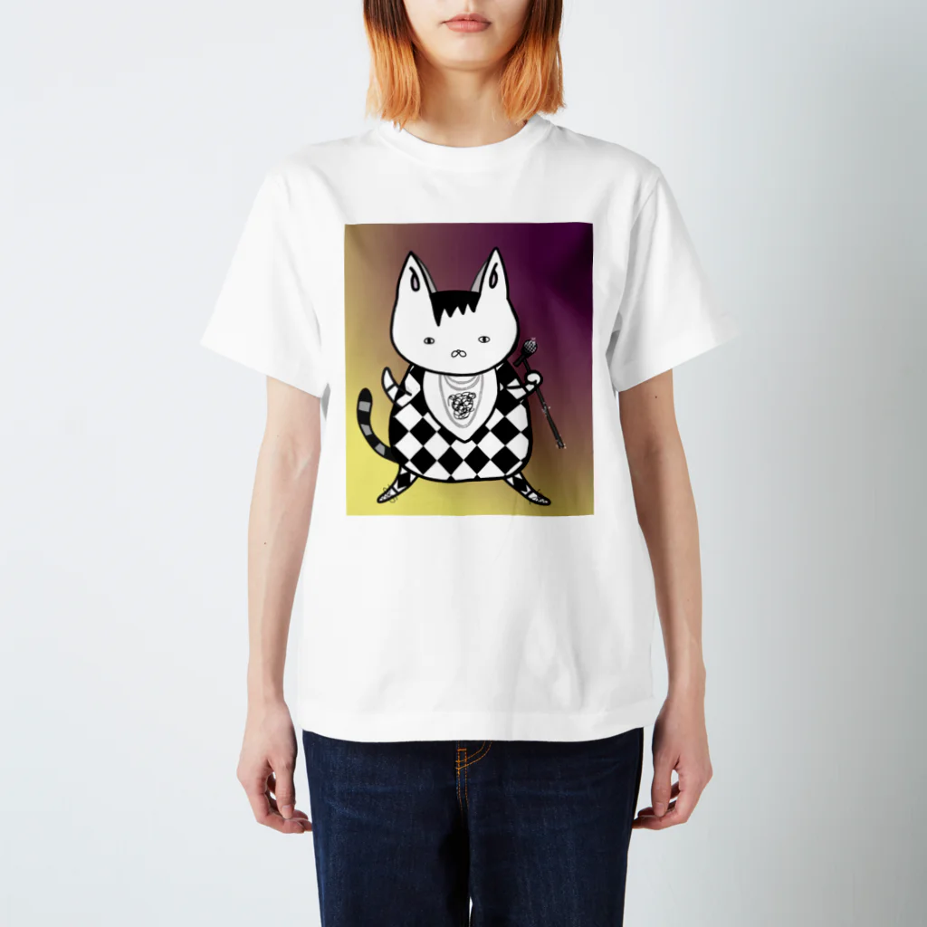 Cat 'n' Roll のまめち・ニャーキュリー【ダイヤ】 スタンダードTシャツ