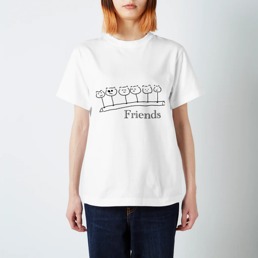 売店のFriends(モノクロ) スタンダードTシャツ