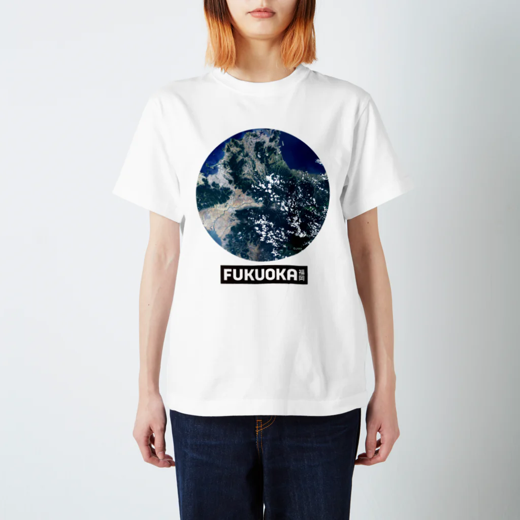 めぐりあいま商会のfukuoka衛星画像 スタンダードTシャツ