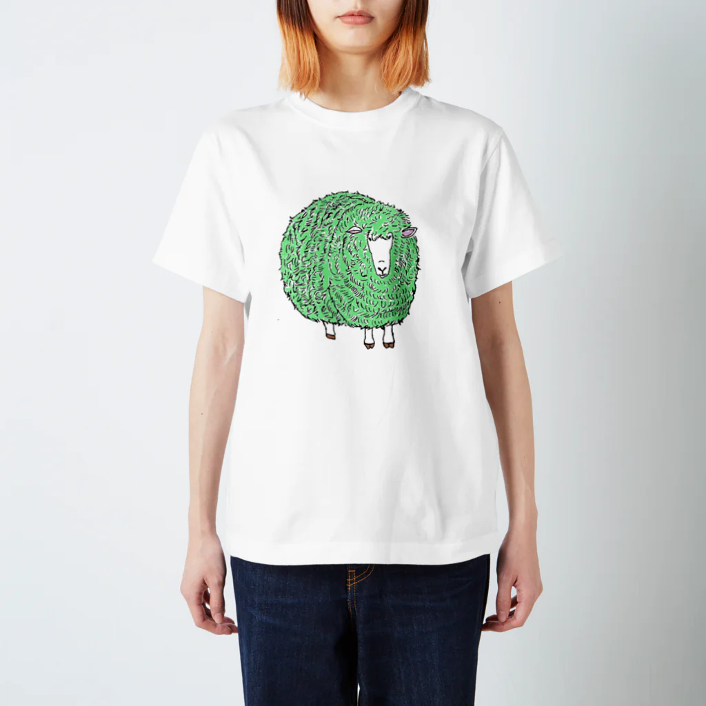 toyokoのひつじメルヒェン（緑） スタンダードTシャツ