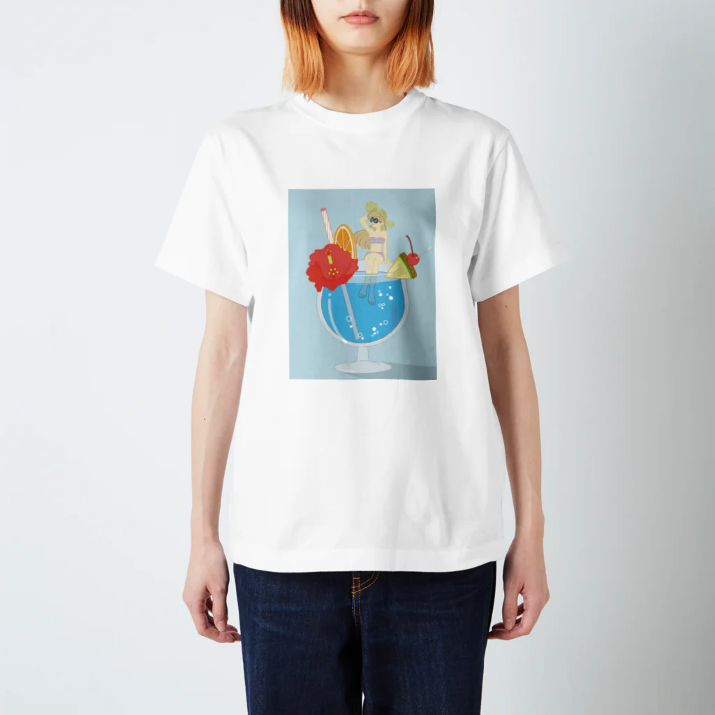 森崎 by SUZURIのTROPICAL♡GIRL Regular Fit T-Shirt